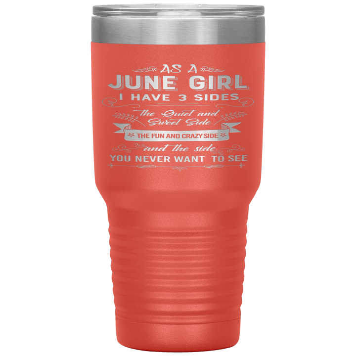 "June Girls 3 Sides'Tumbler.Buy For Family & Friends. Save Shipping. - LA Shirt Company