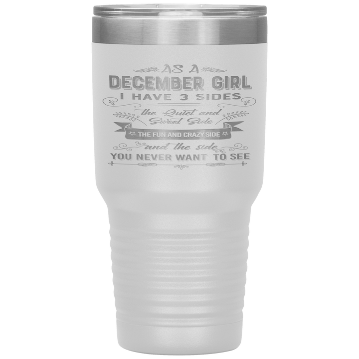 "December Girls 3 sides"Tumbler.Buy For Family & Friends. Save Shipping. - LA Shirt Company