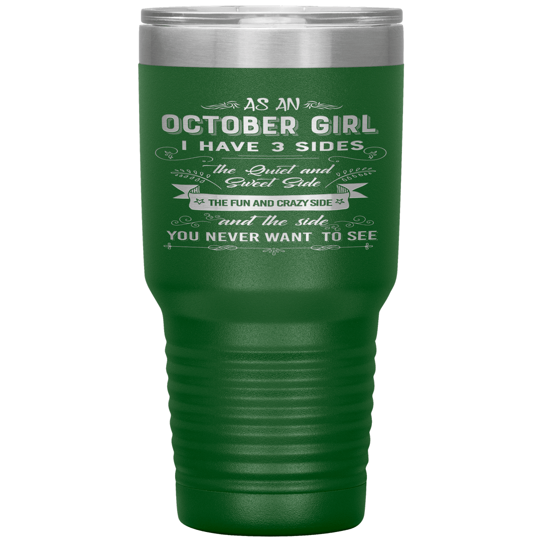 "October Girls 3 sides "Tumbler.Buy For Family & Friends. Save Shipping. - LA Shirt Company