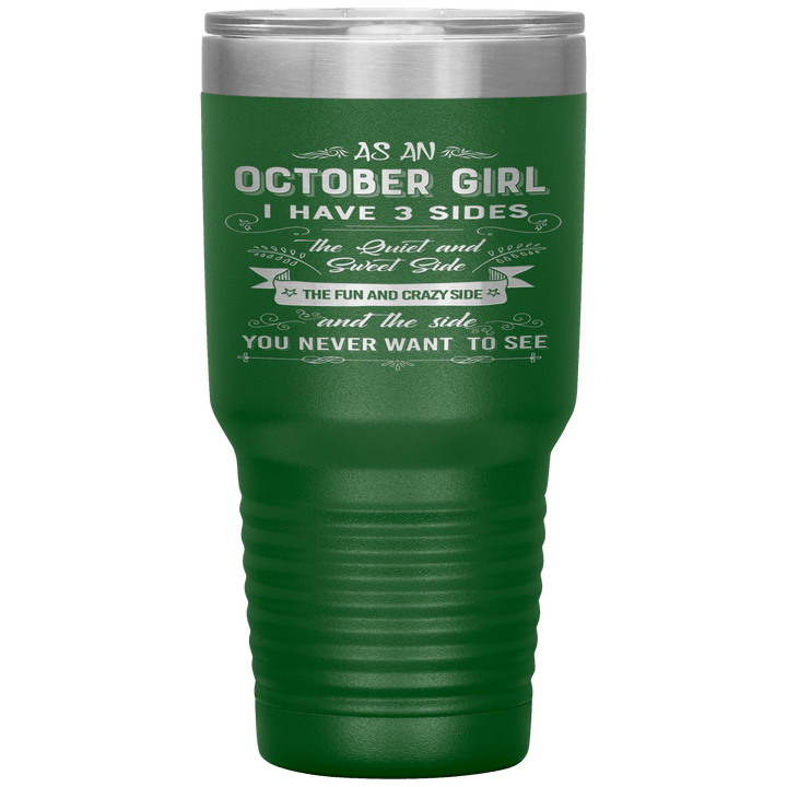 "October Girls 3 sides "Tumbler.Buy For Family & Friends. Save Shipping. - LA Shirt Company