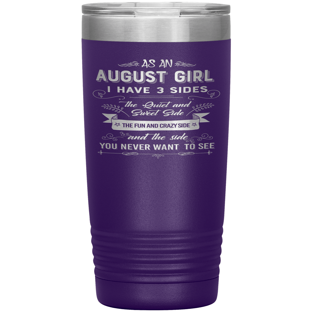 "August Girls 3 Sides "Tumbler.Buy For Family & Friends. Save Shipping. - LA Shirt Company