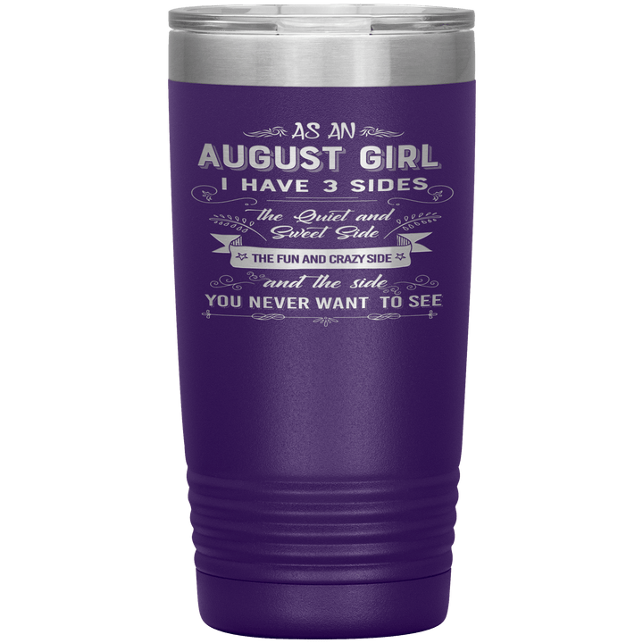"August Girls 3 Sides "Tumbler.Buy For Family & Friends. Save Shipping. - LA Shirt Company