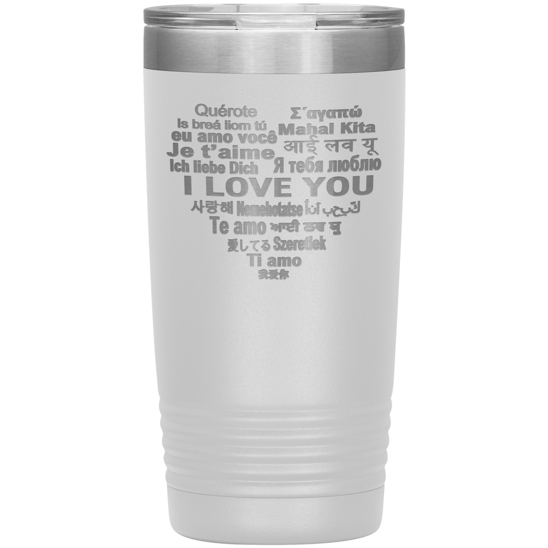 "I LOVE YOU" Tumbler. Flat Shipping. - LA Shirt Company