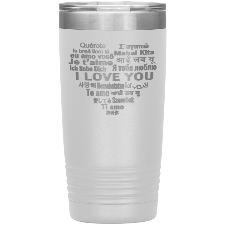 "I LOVE YOU" Tumbler. Flat Shipping. - LA Shirt Company