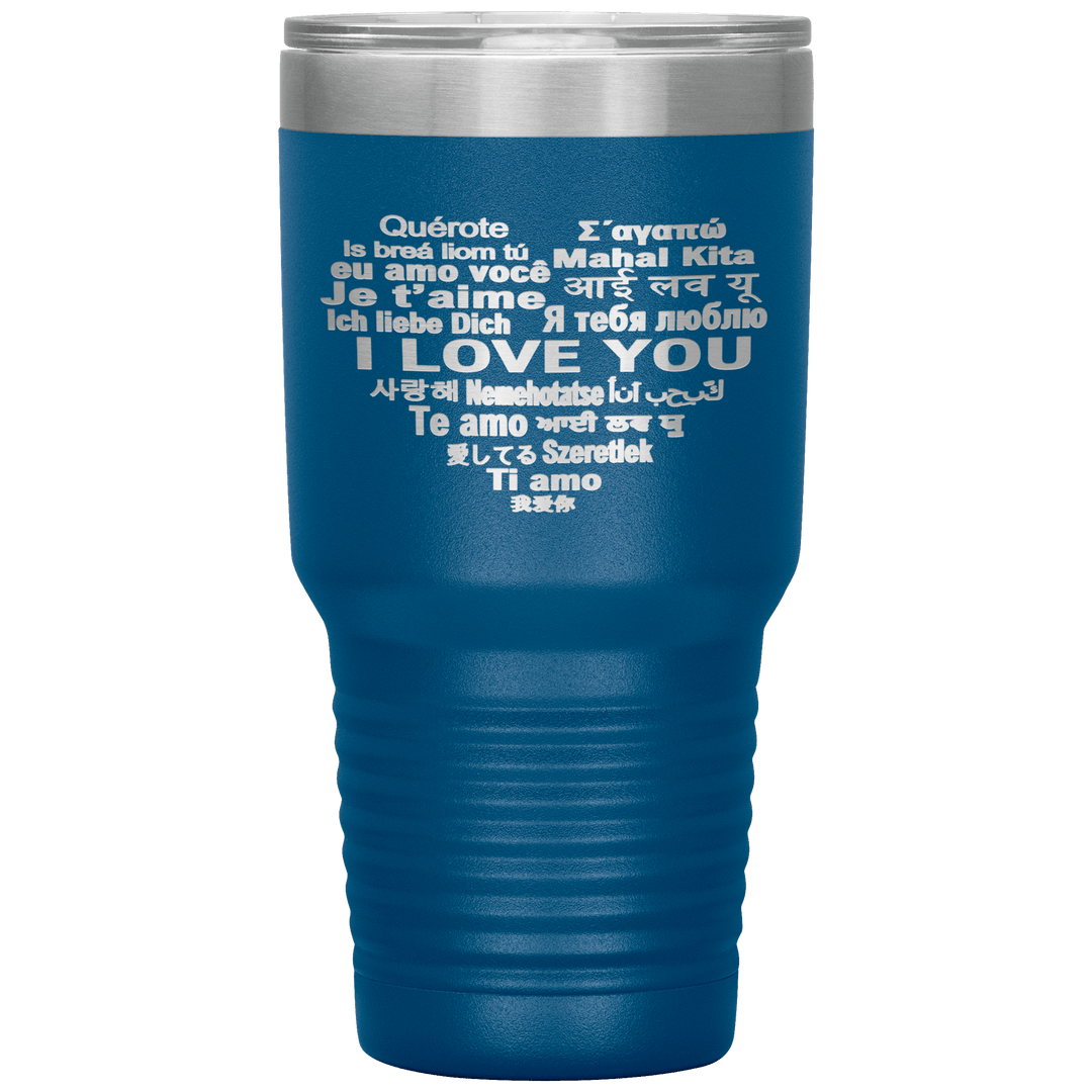 "I LOVE YOU" Tumbler. Flat Shipping. - LA Shirt Company