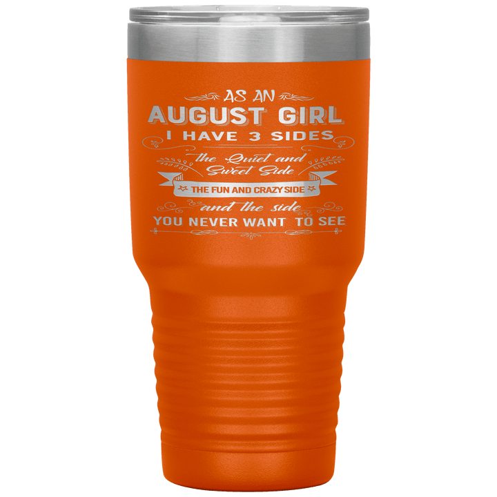 "August Girls 3 Sides "Tumbler.Buy For Family & Friends. Save Shipping. - LA Shirt Company
