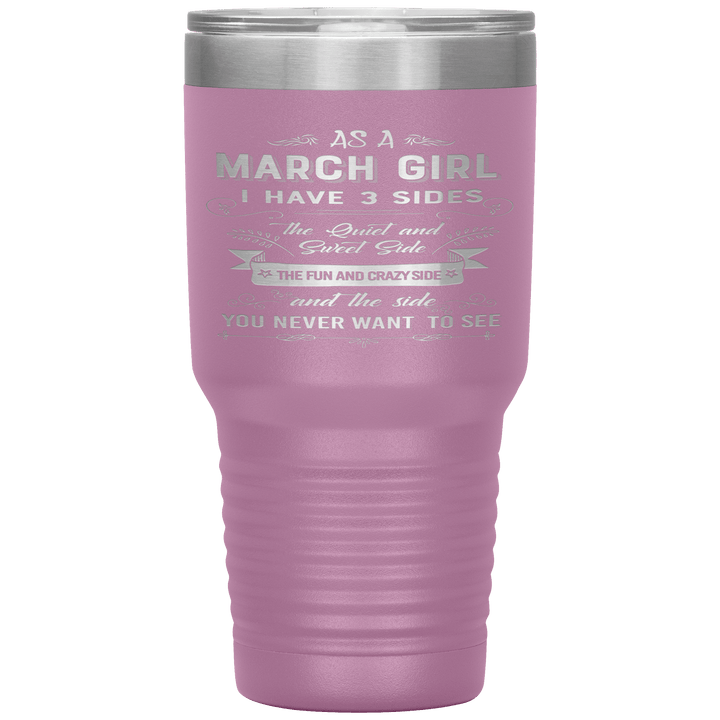 "March Girls 3 sides "Tumbler.Buy For Family & Friends. Save Shipping. - LA Shirt Company