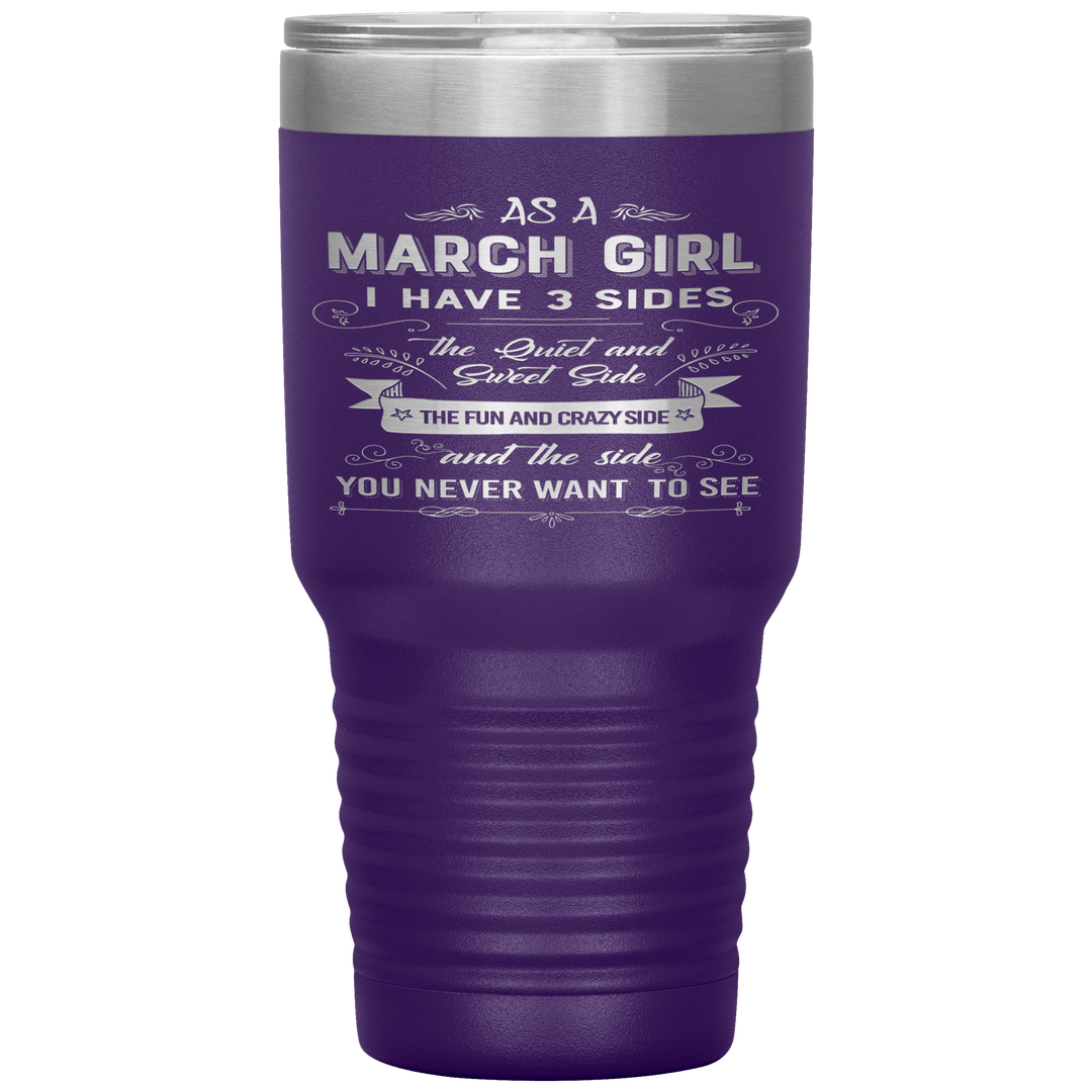 "March Girls 3 sides "Tumbler.Buy For Family & Friends. Save Shipping. - LA Shirt Company