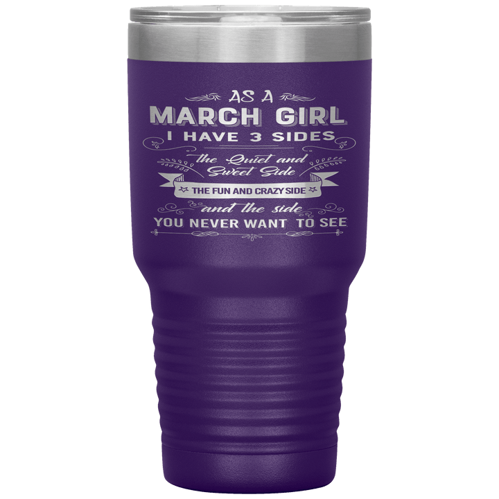 "March Girls 3 sides "Tumbler.Buy For Family & Friends. Save Shipping. - LA Shirt Company