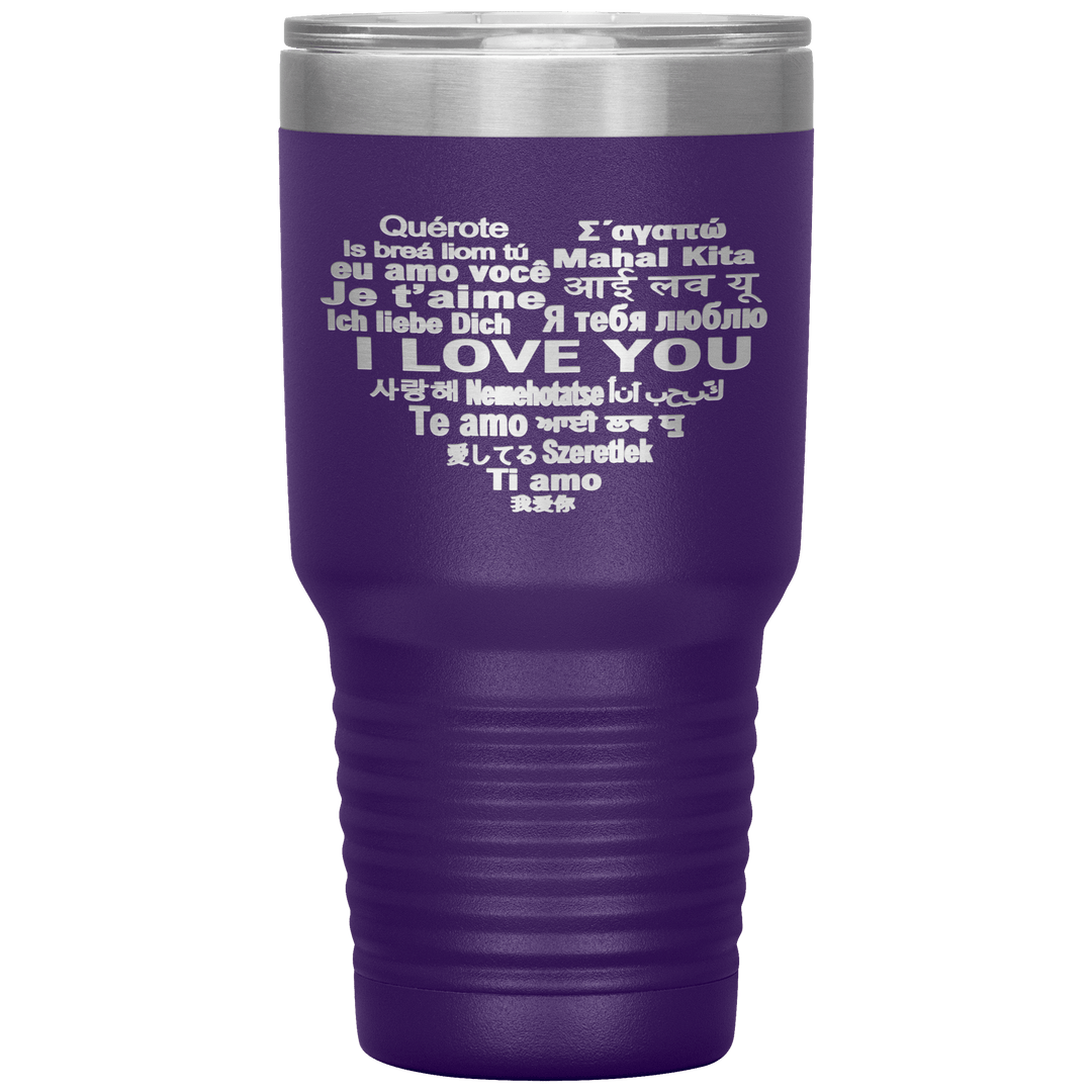 "I LOVE YOU" Tumbler. Flat Shipping. - LA Shirt Company