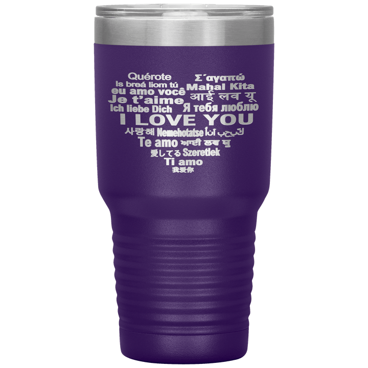 "I LOVE YOU" Tumbler. Flat Shipping. - LA Shirt Company
