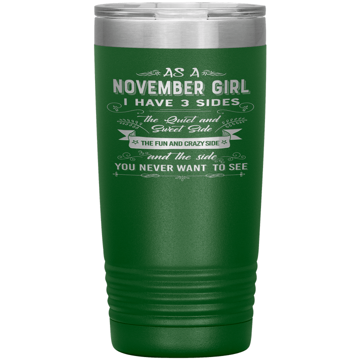 "November Girls 3 sides"Tumbler.Buy For Family & Friends. Save Shipping. - LA Shirt Company