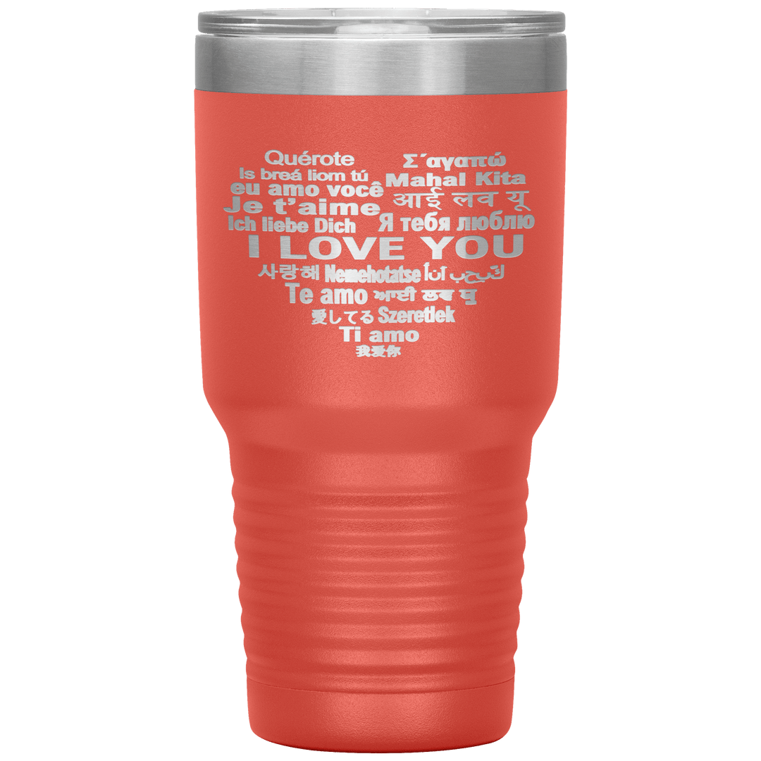 "I LOVE YOU" Tumbler. Flat Shipping. - LA Shirt Company