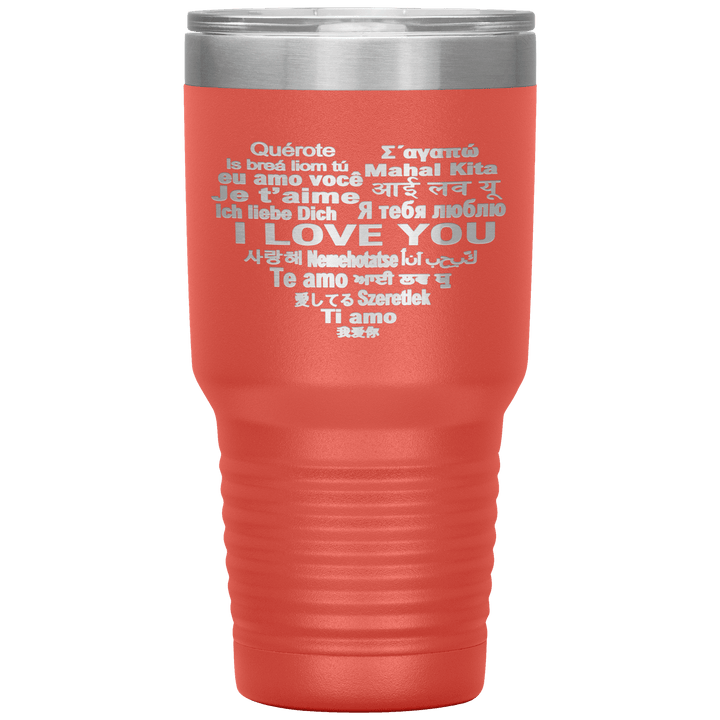 "I LOVE YOU" Tumbler. Flat Shipping. - LA Shirt Company