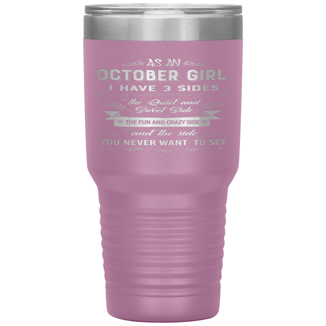 "October Girls 3 sides "Tumbler.Buy For Family & Friends. Save Shipping. - LA Shirt Company
