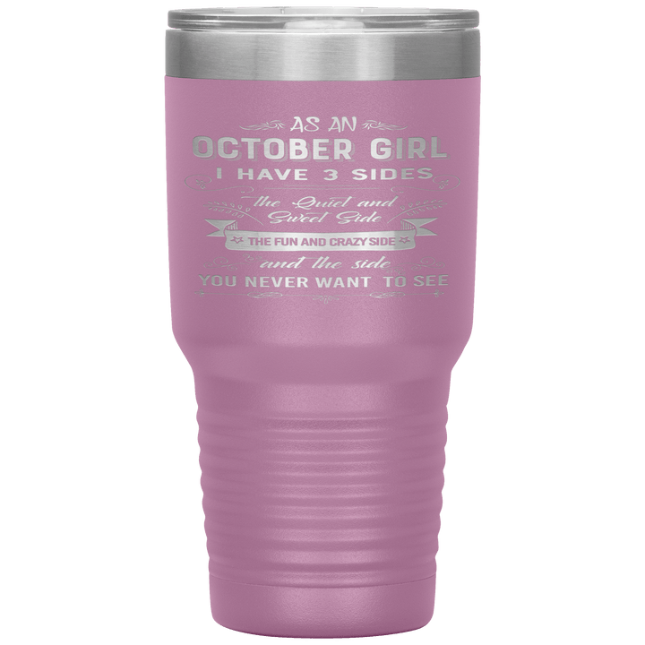 "October Girls 3 sides "Tumbler.Buy For Family & Friends. Save Shipping. - LA Shirt Company