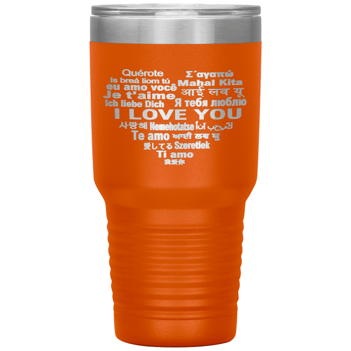 "I LOVE YOU" Tumbler. Flat Shipping. - LA Shirt Company
