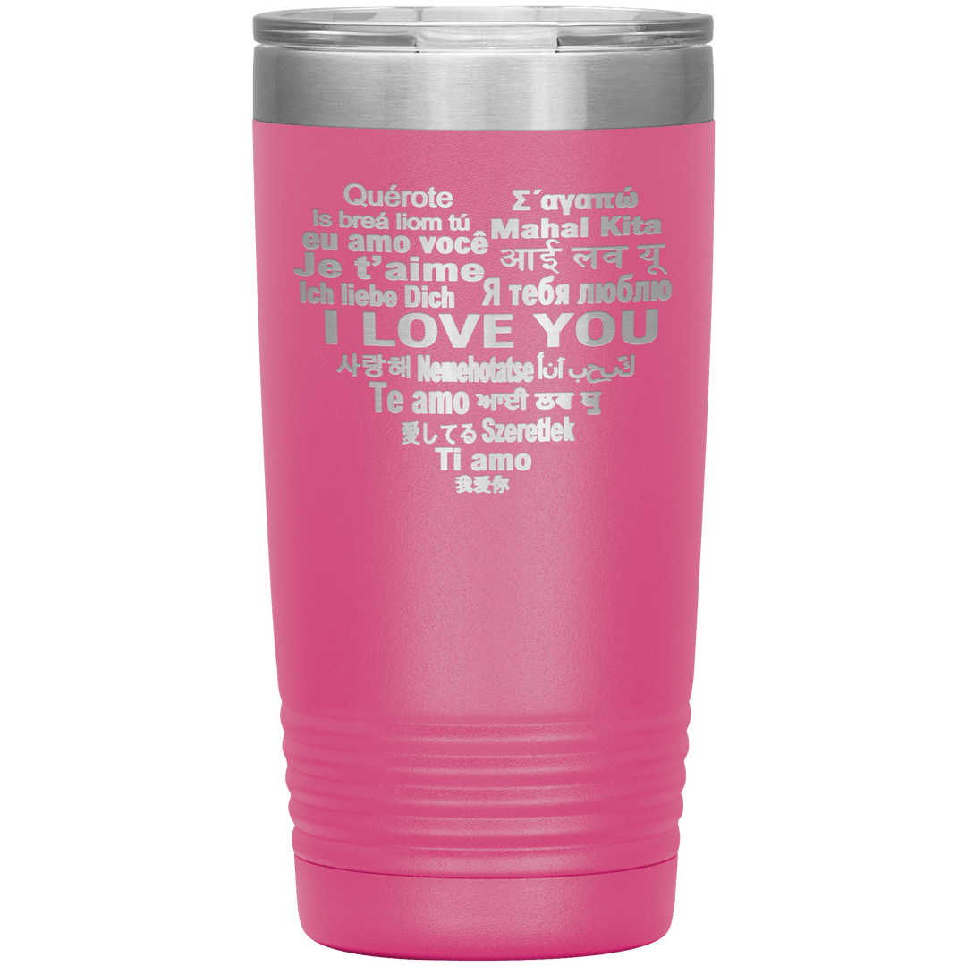 "I LOVE YOU" Tumbler. Flat Shipping. - LA Shirt Company
