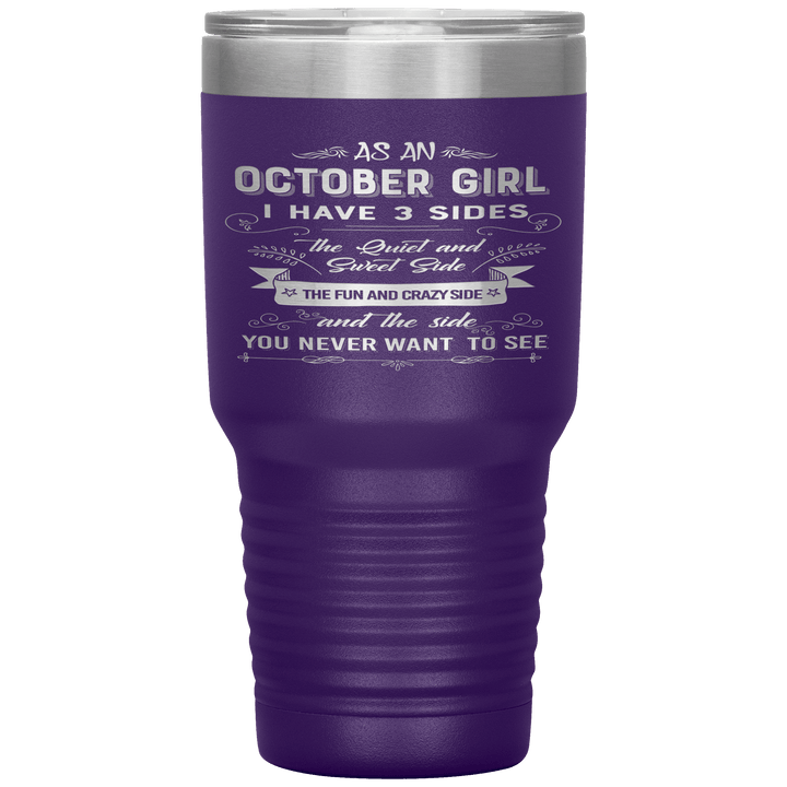 "October Girls 3 sides "Tumbler.Buy For Family & Friends. Save Shipping. - LA Shirt Company