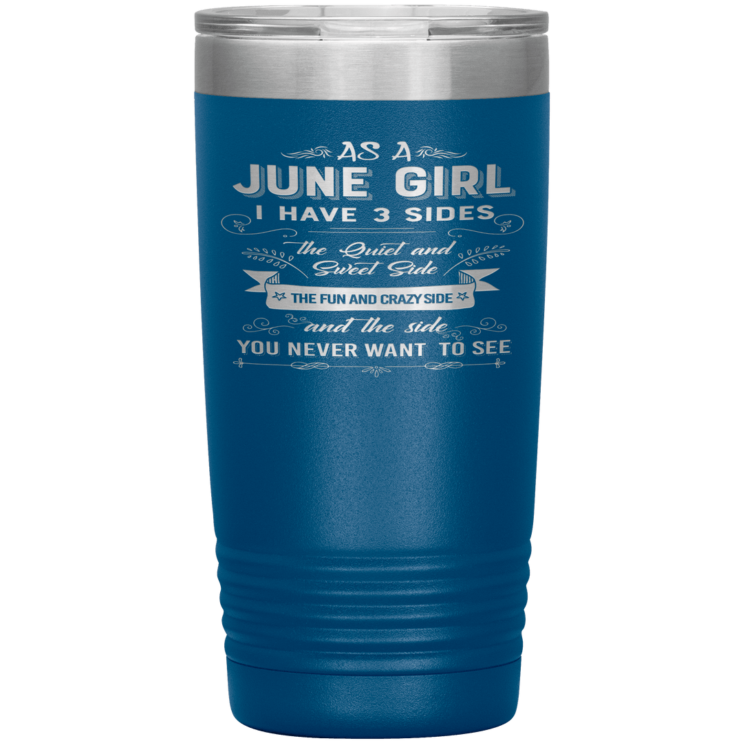 "June Girls 3 Sides'Tumbler.Buy For Family & Friends. Save Shipping. - LA Shirt Company