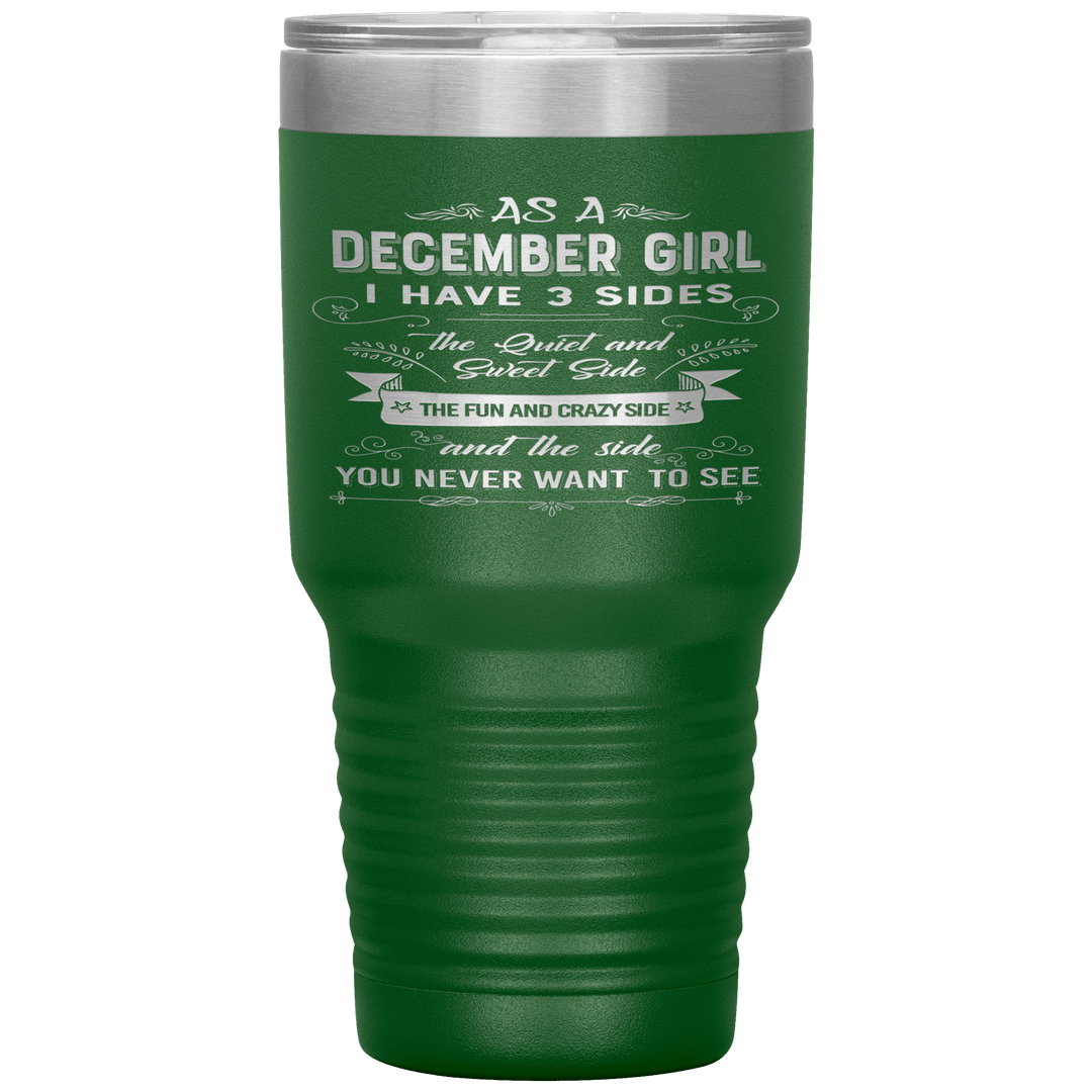 "December Girls 3 sides"Tumbler.Buy For Family & Friends. Save Shipping. - LA Shirt Company