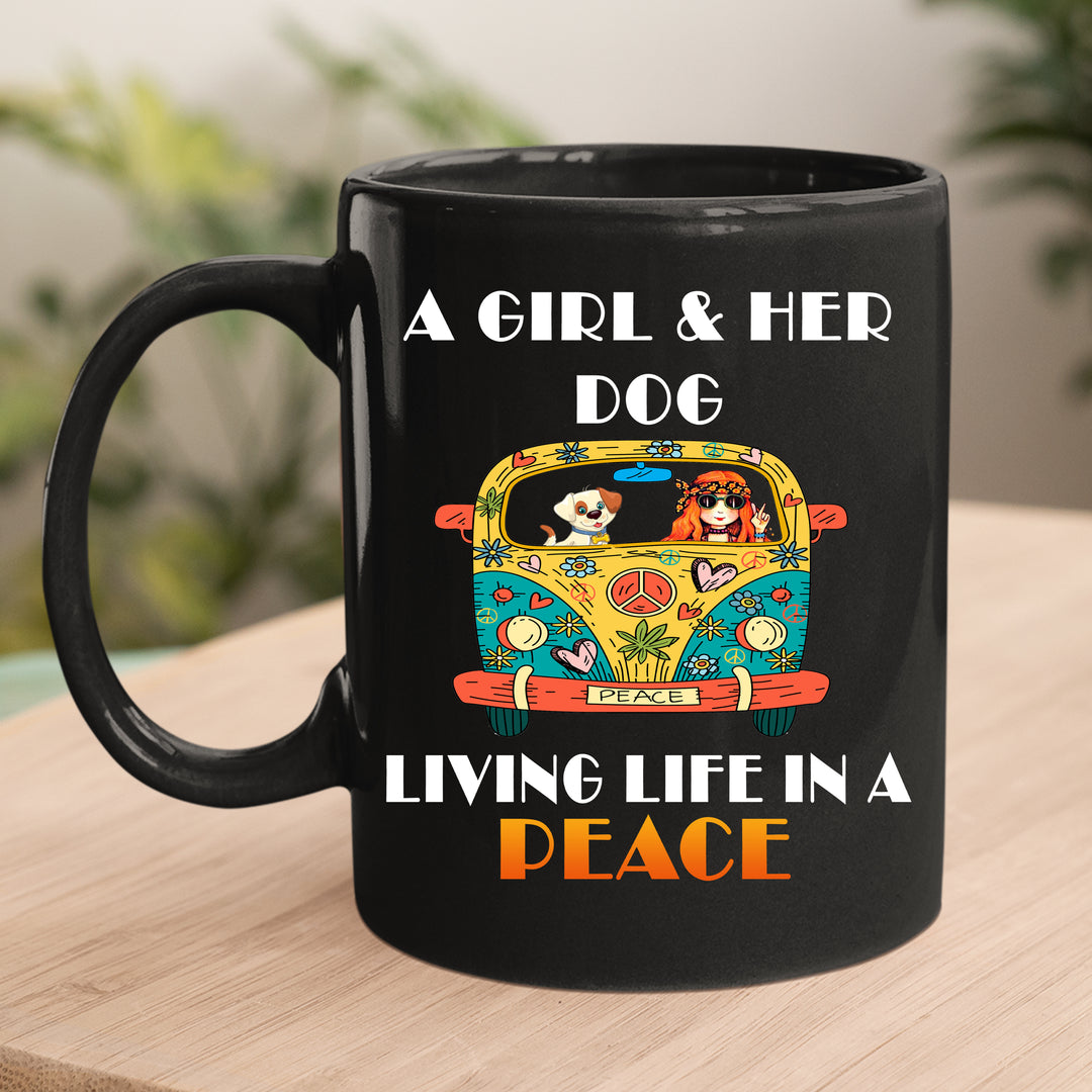 A GIRL AND HER DOG- MUG