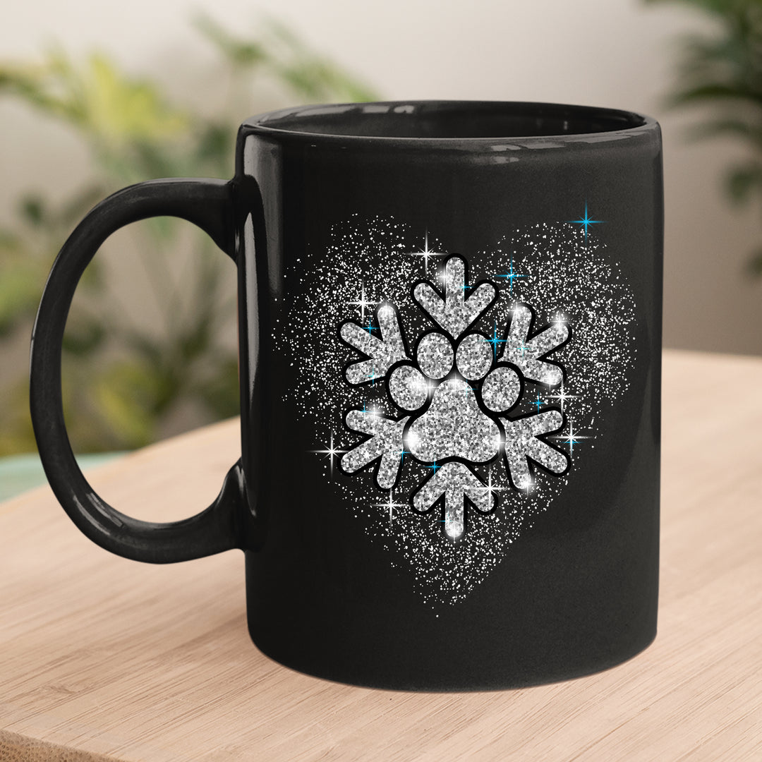 DOG PAW SNOWFLAKES-MUG
