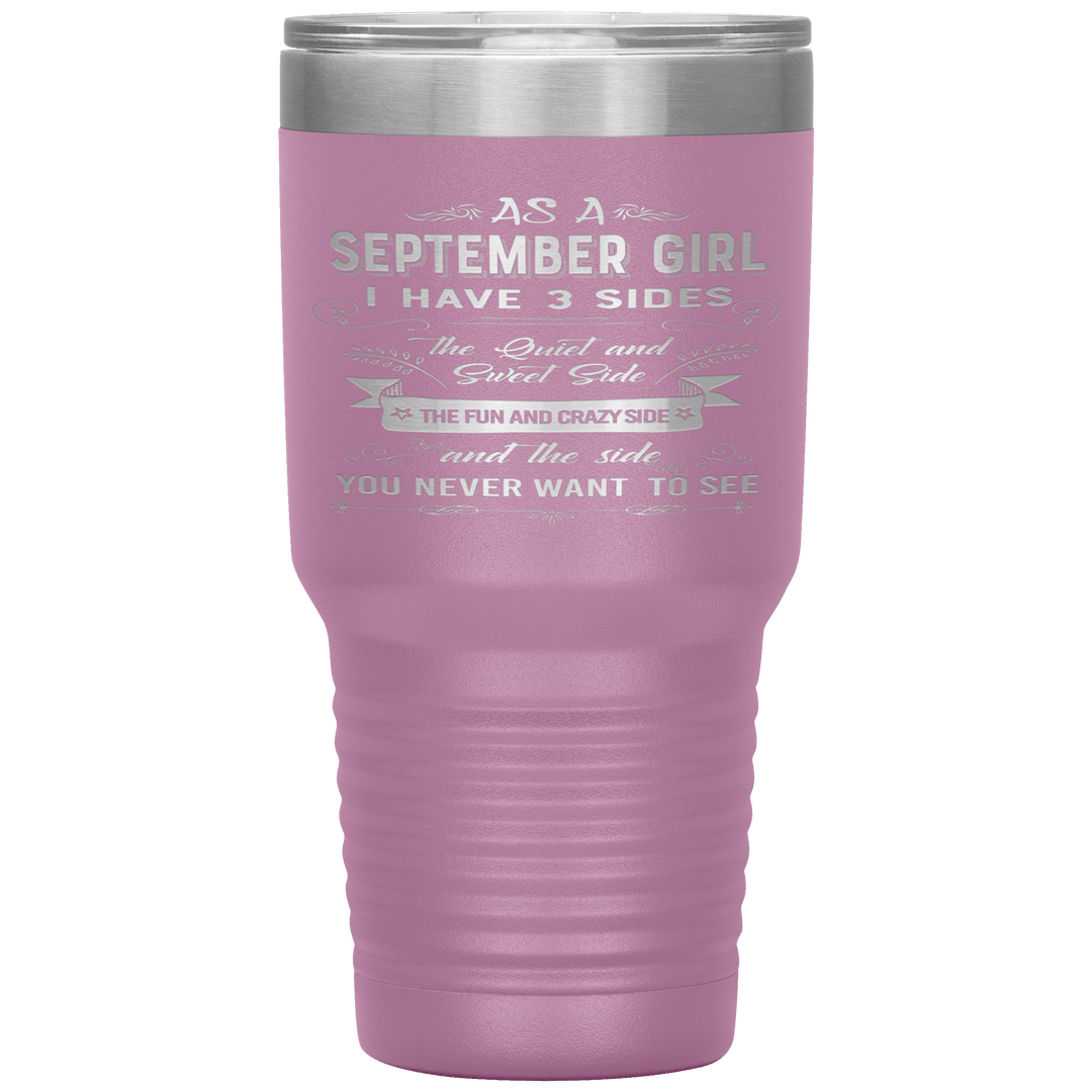 "September Girls 3 sides"Tumbler.Buy For Family & Friends. Save Shipping. - LA Shirt Company