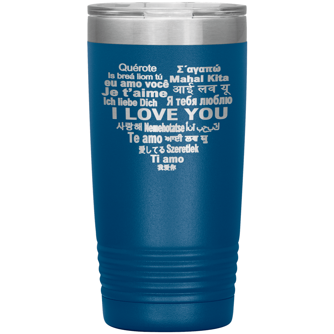 "I LOVE YOU" Tumbler. Flat Shipping. - LA Shirt Company