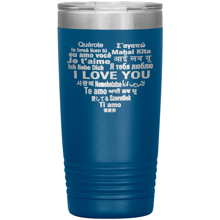 "I LOVE YOU" Tumbler. Flat Shipping. - LA Shirt Company