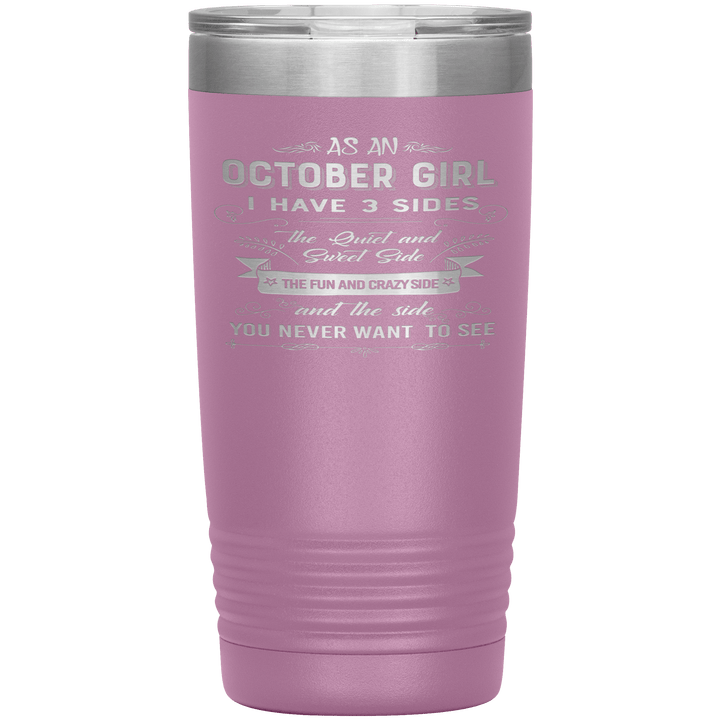 "October Girls 3 sides "Tumbler.Buy For Family & Friends. Save Shipping. - LA Shirt Company