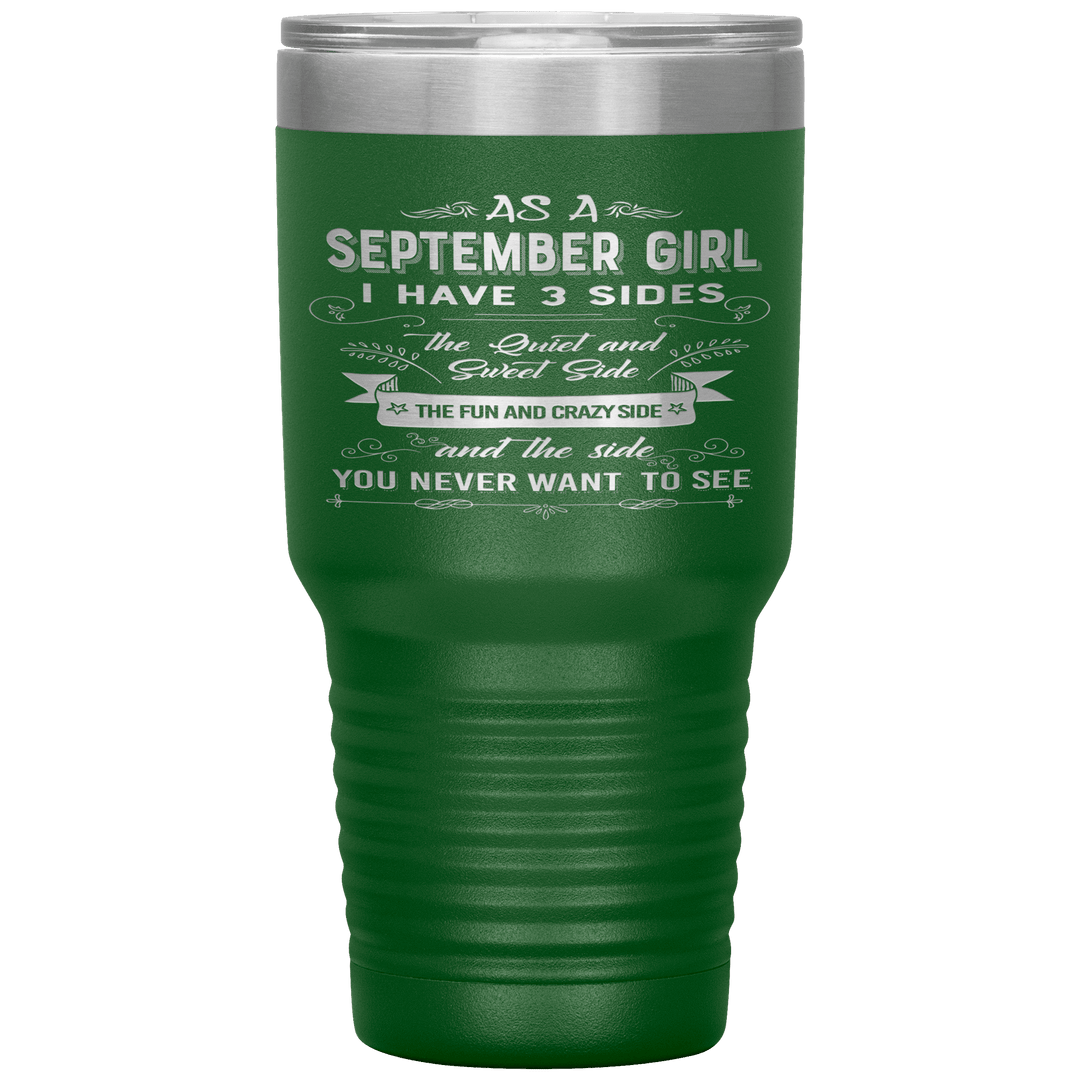 "September Girls 3 sides"Tumbler.Buy For Family & Friends. Save Shipping. - LA Shirt Company