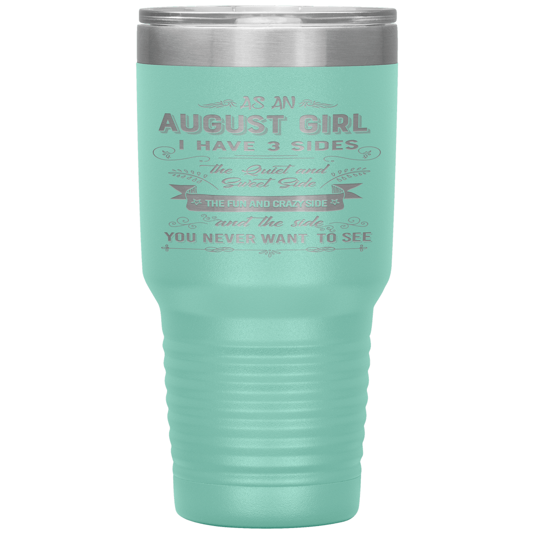 "August Girls 3 Sides "Tumbler.Buy For Family & Friends. Save Shipping. - LA Shirt Company