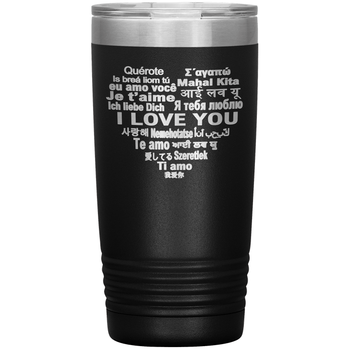 "I LOVE YOU" Tumbler. Flat Shipping. - LA Shirt Company