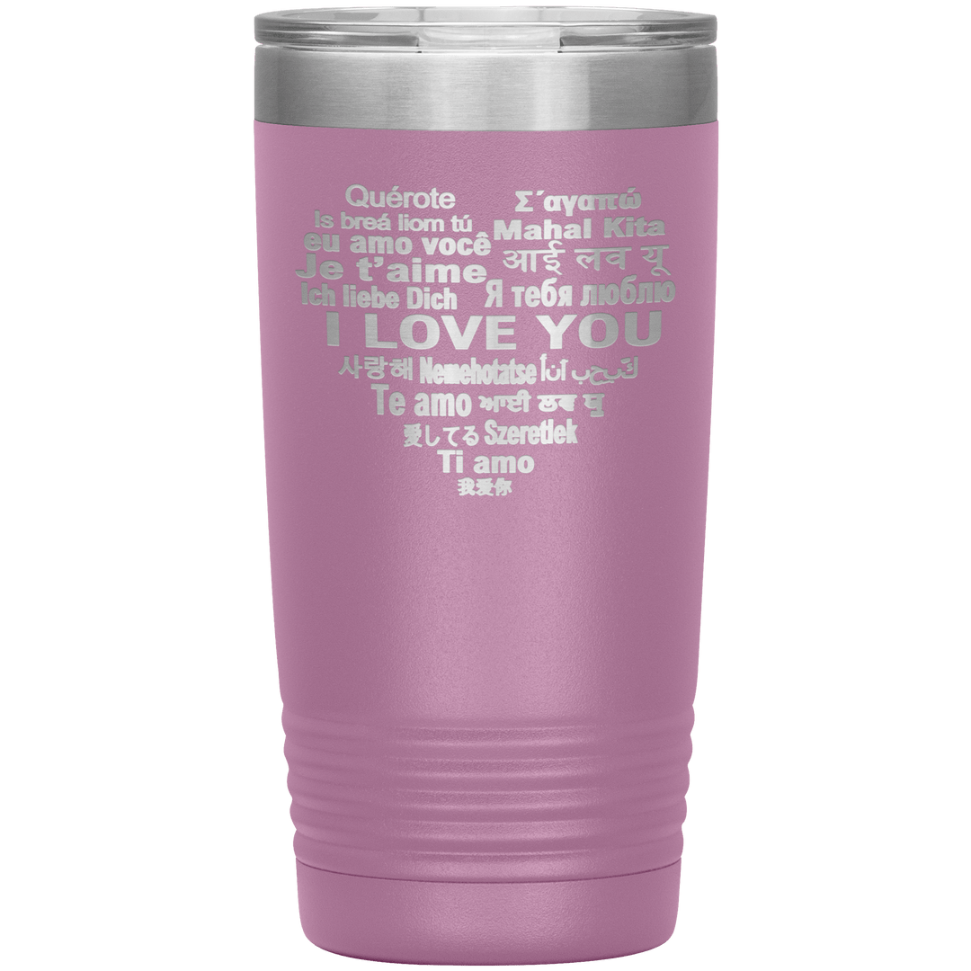 "I LOVE YOU" Tumbler. Flat Shipping. - LA Shirt Company