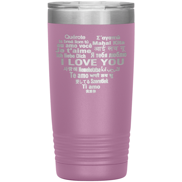 "I LOVE YOU" Tumbler. Flat Shipping. - LA Shirt Company