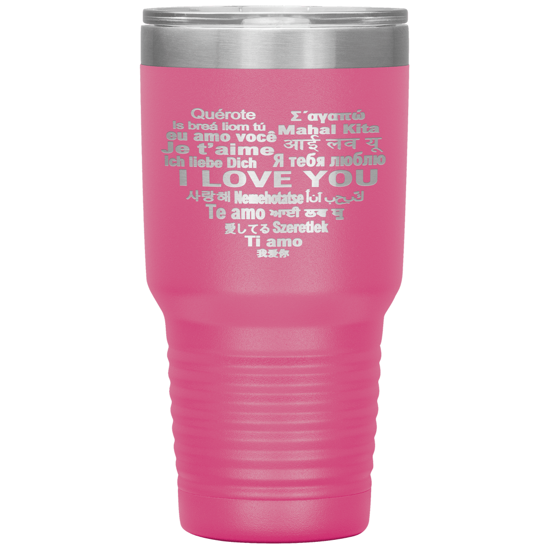 "I LOVE YOU" Tumbler. Flat Shipping. - LA Shirt Company