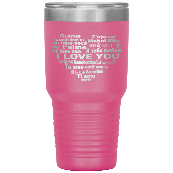 "I LOVE YOU" Tumbler. Flat Shipping. - LA Shirt Company