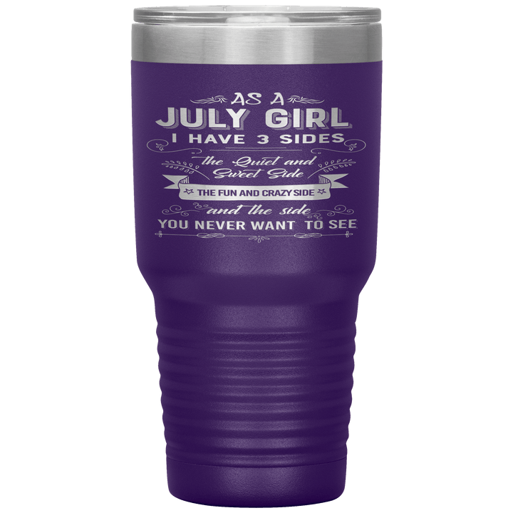 "July Girls 3 Sides"Tumbler.Buy For Family & Friends. Save Shipping. - LA Shirt Company
