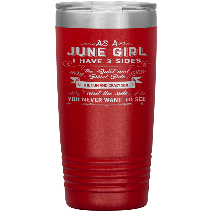 "June Girls 3 Sides'Tumbler.Buy For Family & Friends. Save Shipping. - LA Shirt Company