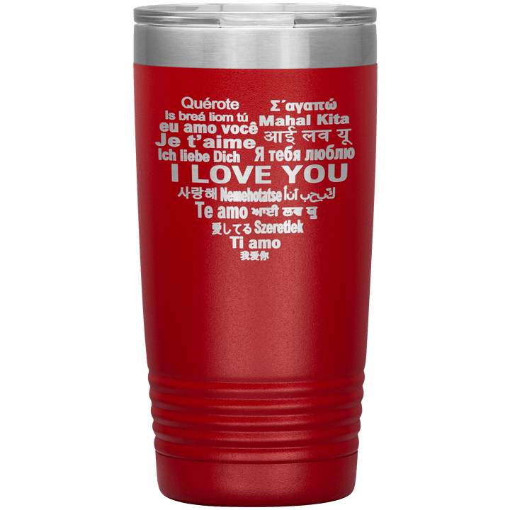 "I LOVE YOU" Tumbler. Flat Shipping. - LA Shirt Company