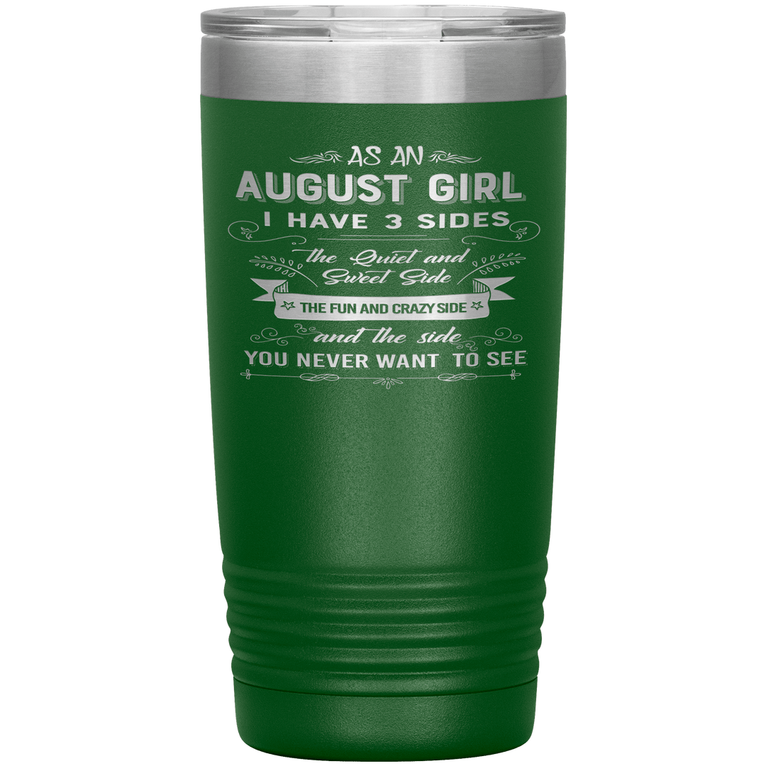 "August Girls 3 Sides "Tumbler.Buy For Family & Friends. Save Shipping. - LA Shirt Company