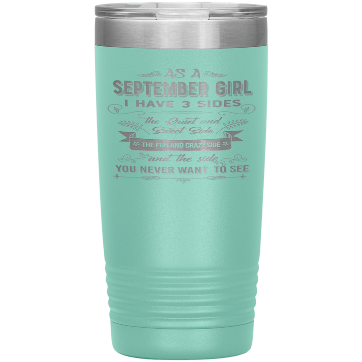 "September Girls 3 sides"Tumbler.Buy For Family & Friends. Save Shipping. - LA Shirt Company