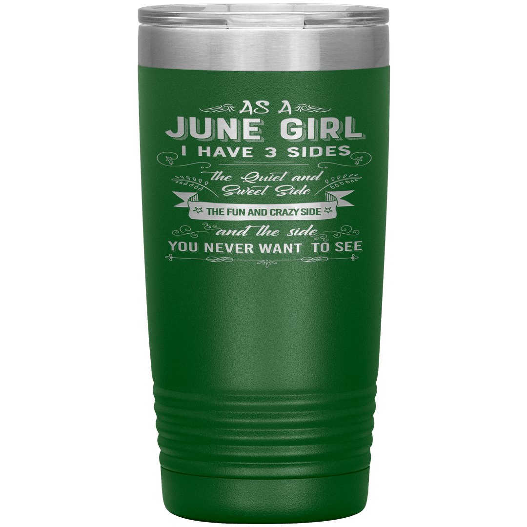 "June Girls 3 Sides'Tumbler.Buy For Family & Friends. Save Shipping. - LA Shirt Company