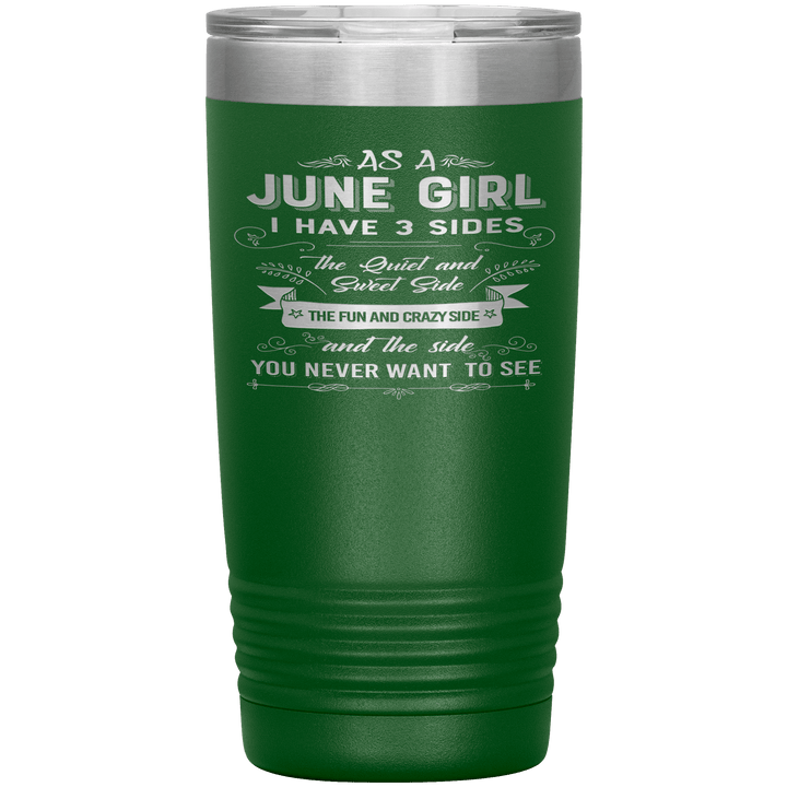 "June Girls 3 Sides'Tumbler.Buy For Family & Friends. Save Shipping. - LA Shirt Company